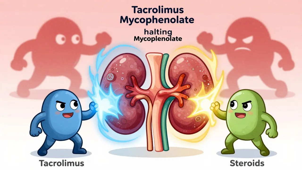 Transplant Immunosuppression: How Tacrolimus, Mycophenolate, and Steroids Work Together After Kidney Transplant