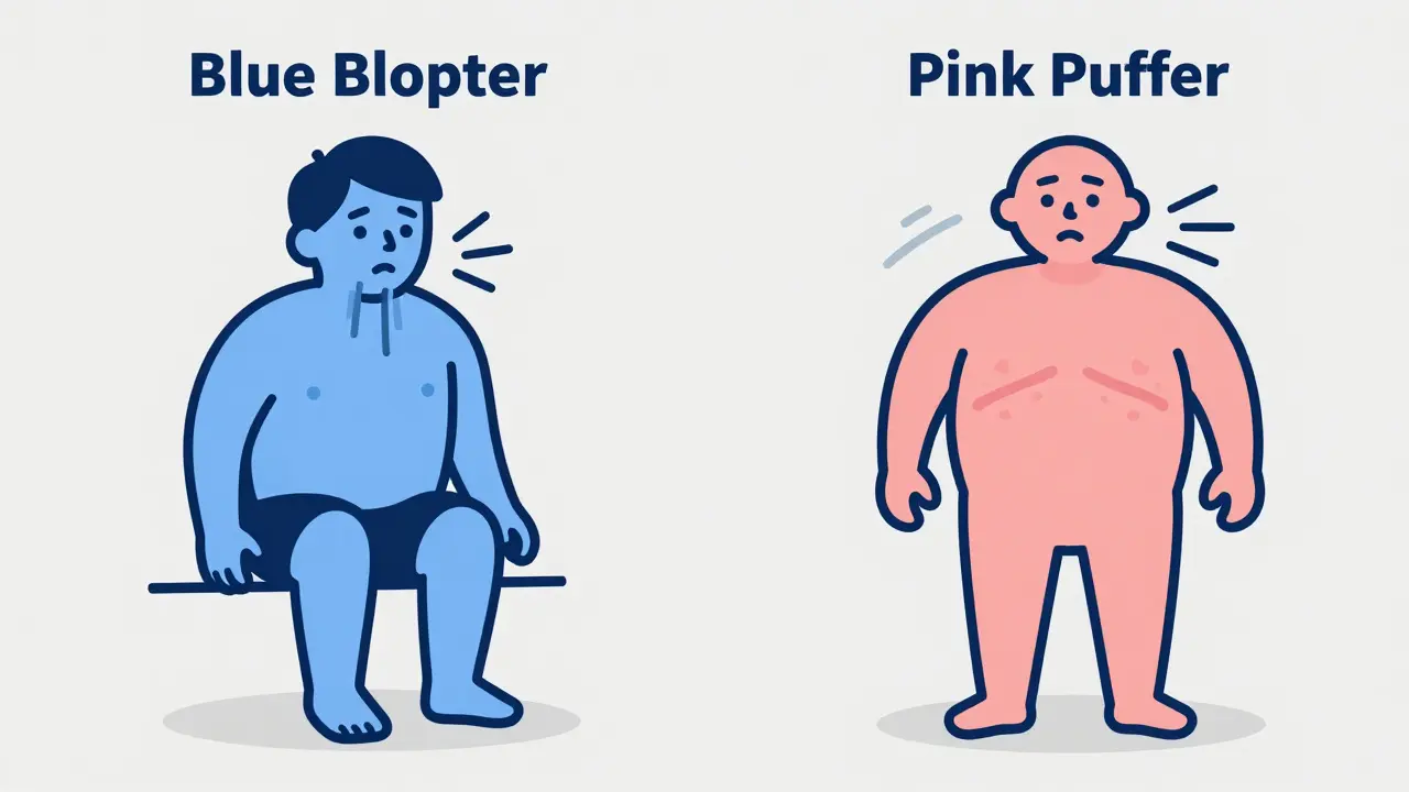 Blue bloaters versus pink puffers in editorial illustration