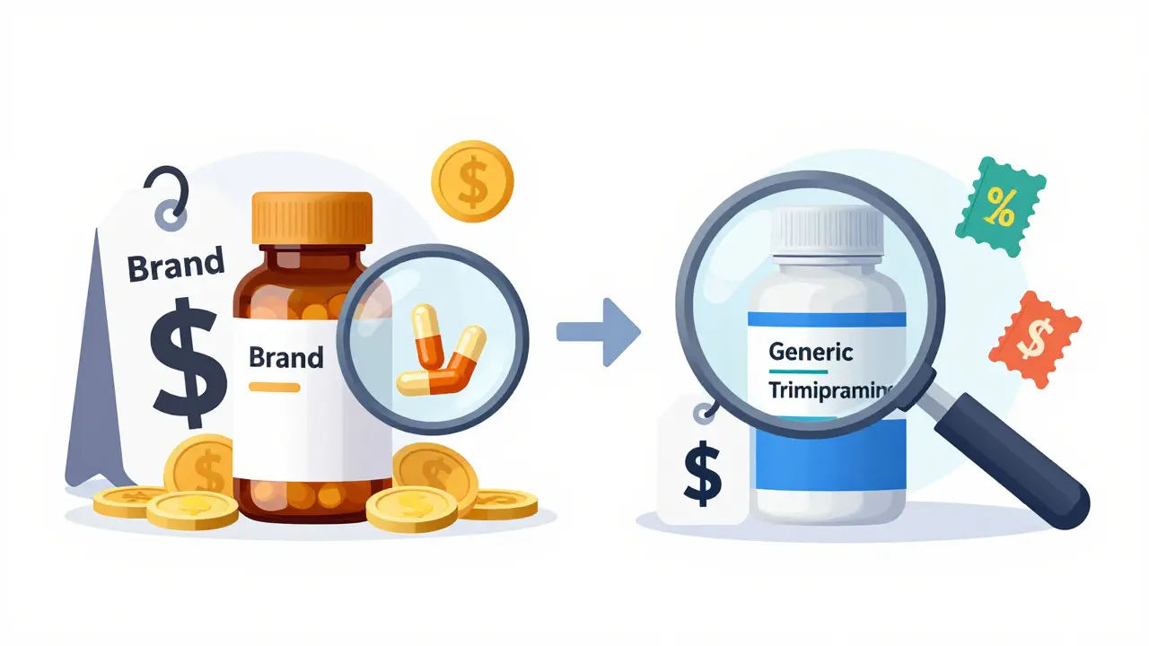 Comparison of brand name vs generic medication costs